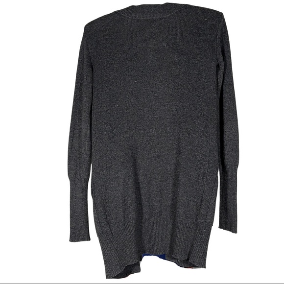 Abercrombie & Fitch Open Front Pocket Long Cardigan Sweater, Dark Grey, size XS - Picture 3 of 4